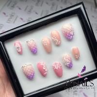 Press on nails 3D fleurs