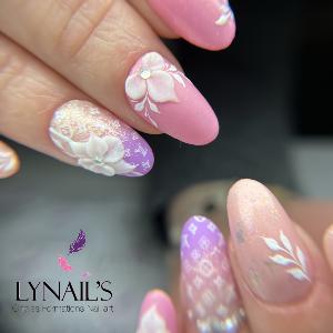 Press on nails 3D fleurs